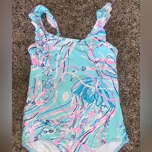 Lilly Pulitzer Kids Swim One Piece - Blue and Pink